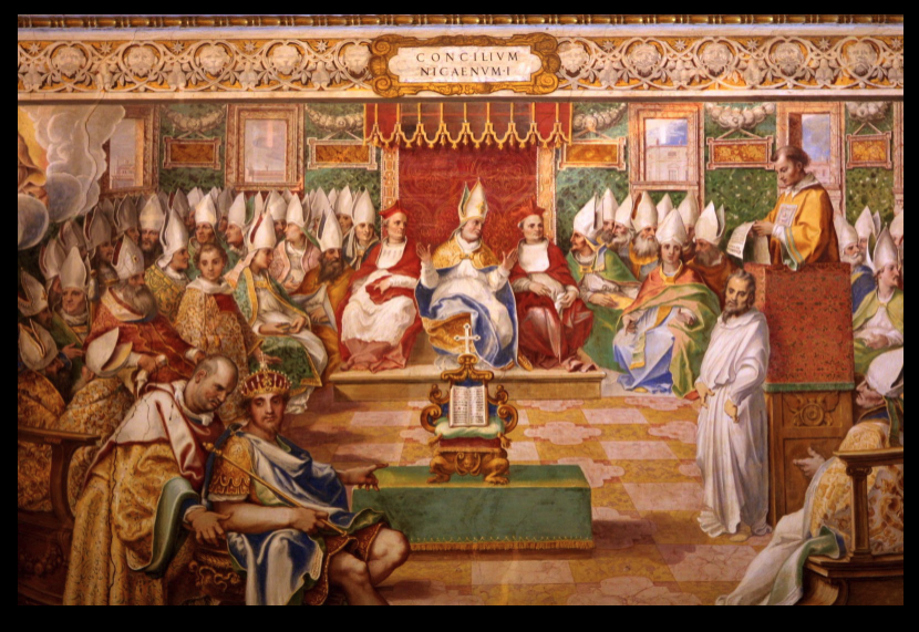 A sixteenth century fresco of the Council of Nicea. Sistine Chapel, The Vatican.
