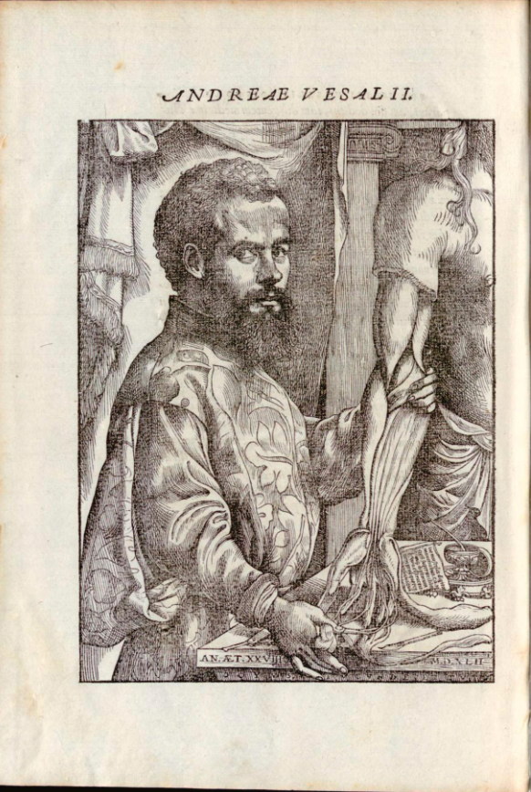 Portrait of Vesalius from his China Root Epistle
