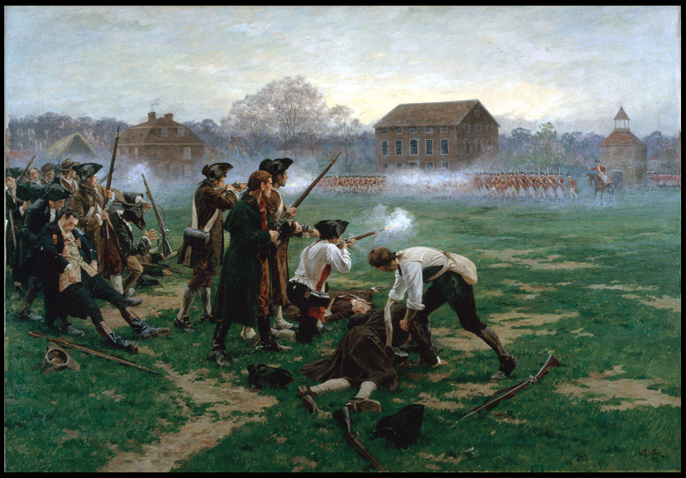 The Battle of Lexington. Painting by William Barnes Wollen. National Army Museum.