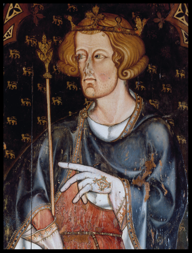 A painting at Westminster Abbey thought to be a portrait of Edward I. 