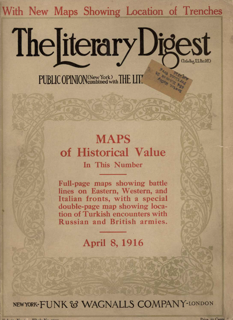 A 1916 issue of The Literary Digest