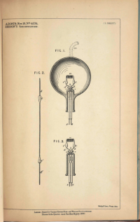 Image of the light bulb in Edison's English patent No. 4576, November 10, 1879.