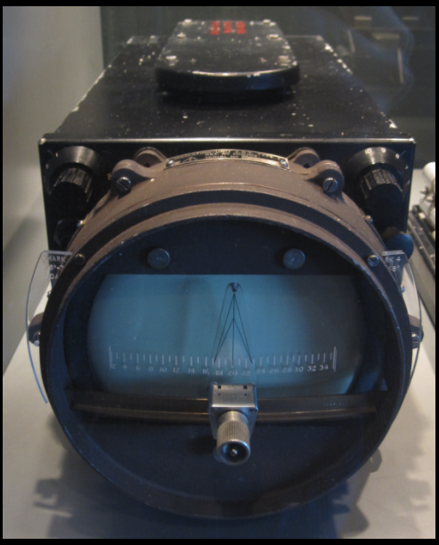 photograph of ASDIC (Sonar) display from around 1944 in the Berlin Museum of Technology