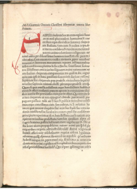 First printed edition of Rhetorica ad Herennium (1479) in this case attributing authorship to Cicero. Bayerische StaatsBibliothek.
