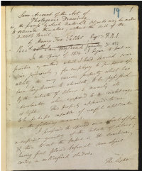First page of Fox Talbot's autograph manuscript for his paper. Preserved in the library of The Royal Society, London.