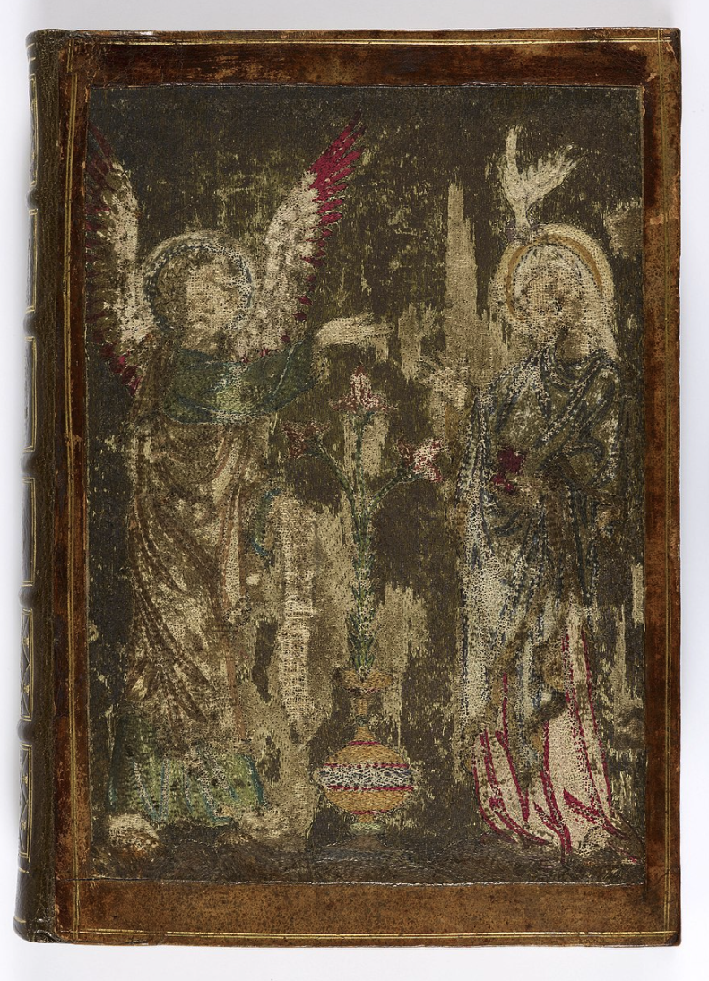 Illustration of the damaged upper cover of the Felbrigge Psalter