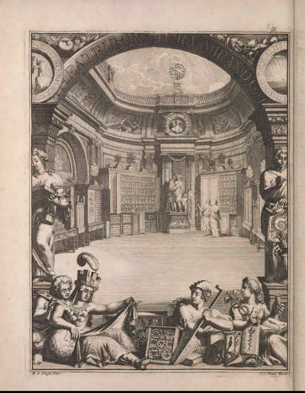 Frontispiece with emblematic elements by Romeyn de Hooghe.