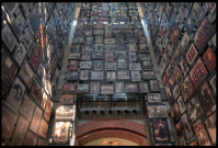 Tower of faces (lost) in the United States Holocaust Memorial Museum.