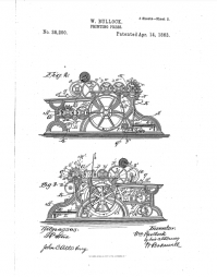 Cross-sectional view of Bullock's web press from his patent.