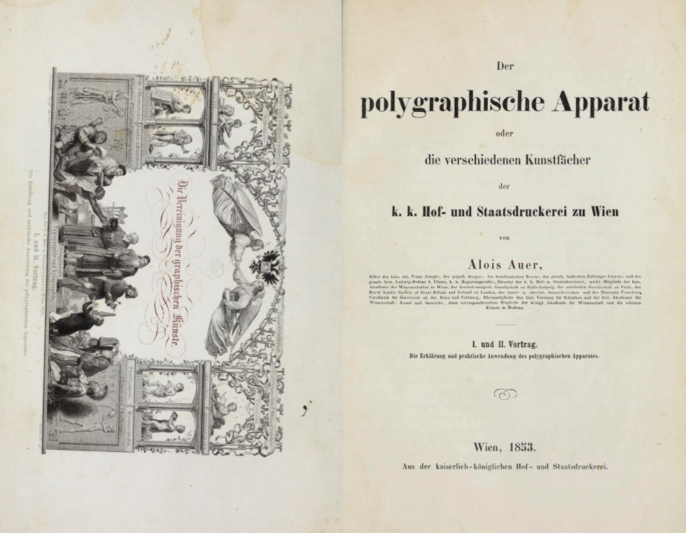 Title page of Auer's The Polygraphic Apparatus