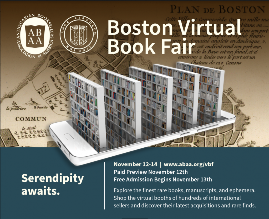 The First Virtual Boston Antiquarian Book Fair Takes Place in