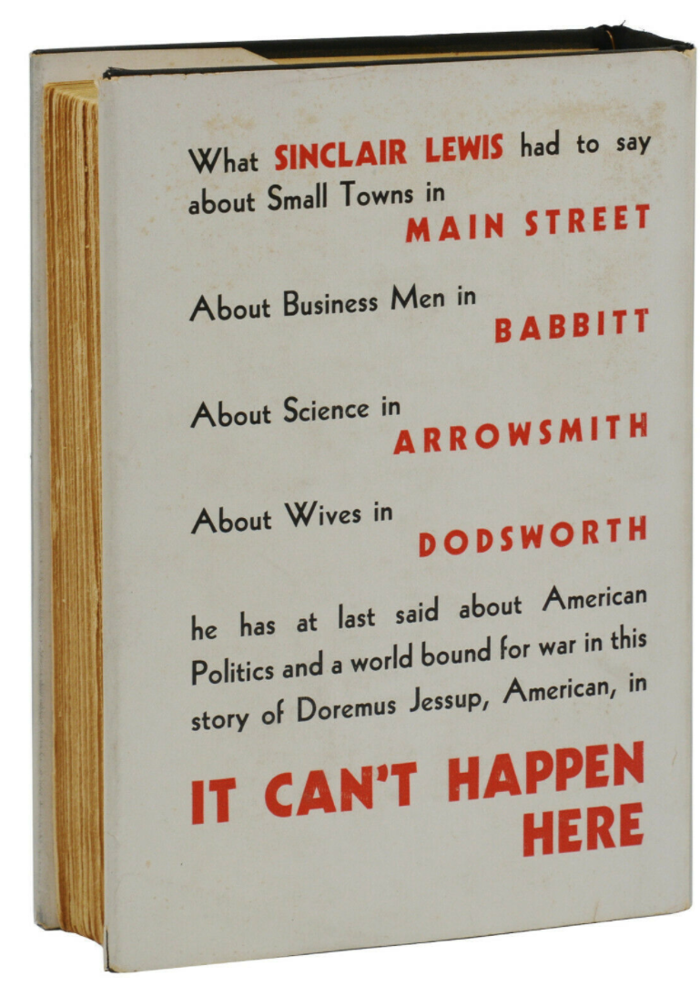 Rear dust jacket cover.