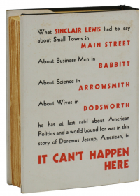 Rear dust jacket cover.