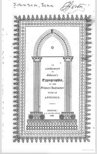 Title page of an Abridgment of John's Typographia