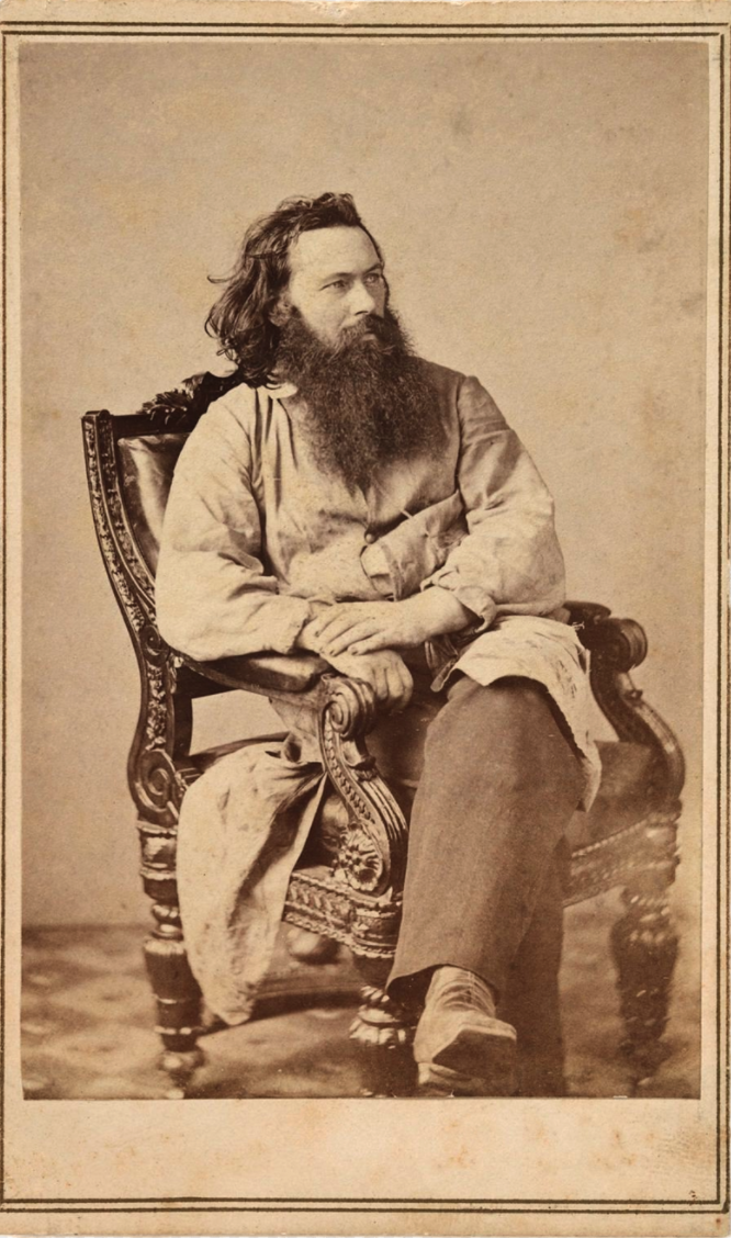 Gardner was very distinctive in appearance. This photograph of him is preserved in the National Portrait Gallery, Smithsonian Institution.