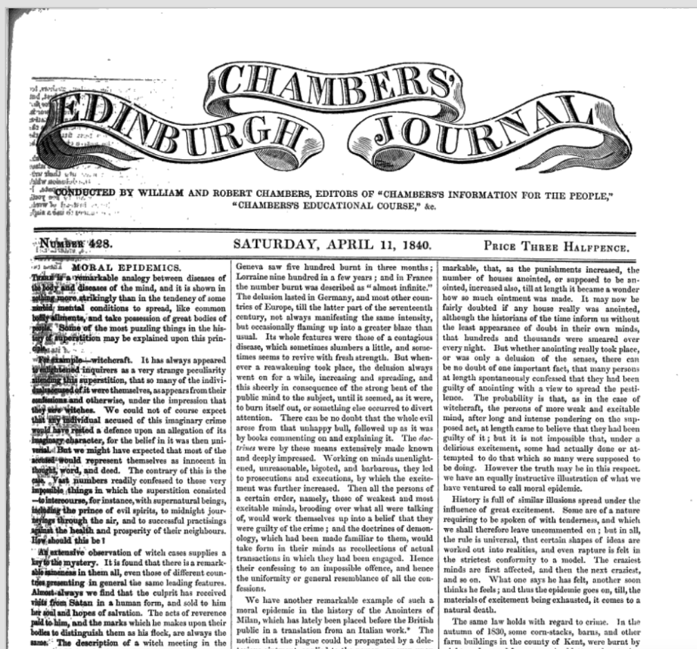 Chambers's Edinburgh Journal  for April 11, 1840