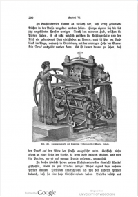Steam-powered double table press as illustrated in the 4th edition (1904) of Brande's book.