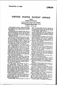 First page of text from Biro's U.S. patent.