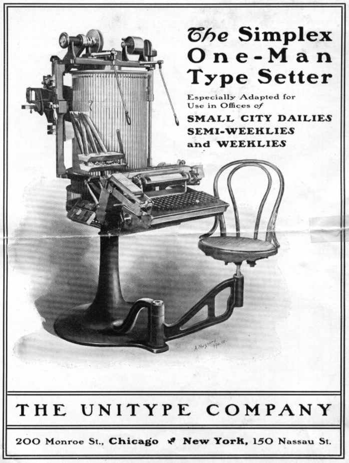 The Thorne machines were eventually renamed Simplex and Unitype.