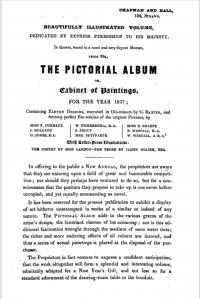 Advertisement for Baxter's The Pictorial Album published in Vol. 121 of The Quarterly Review (1836).