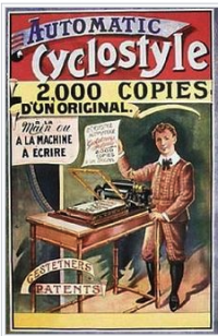 French Gestetner poster, circa 1900