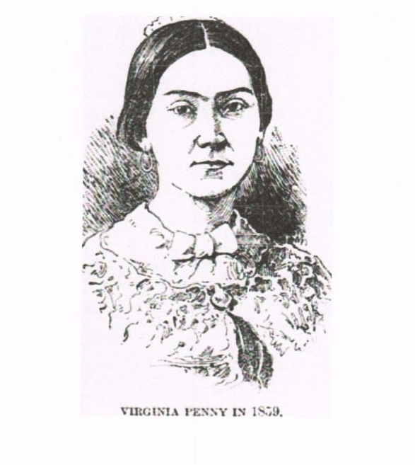 Portrait of Virginia Penny in 1859.