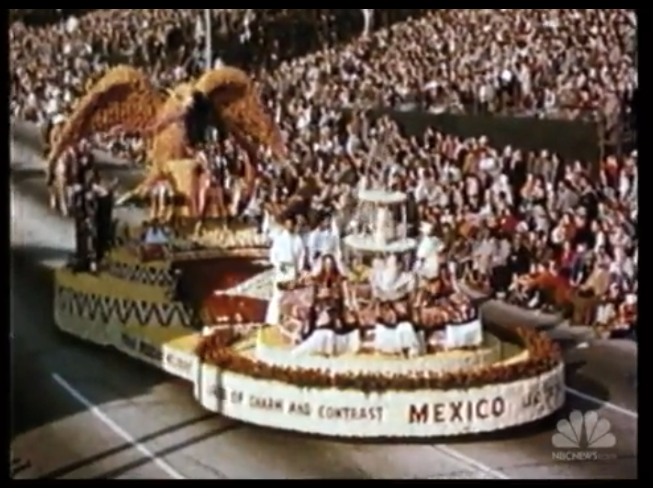 First color telecast of Rose Bowl parade