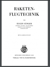 Title page of Sanger's Raketenflugtechnik