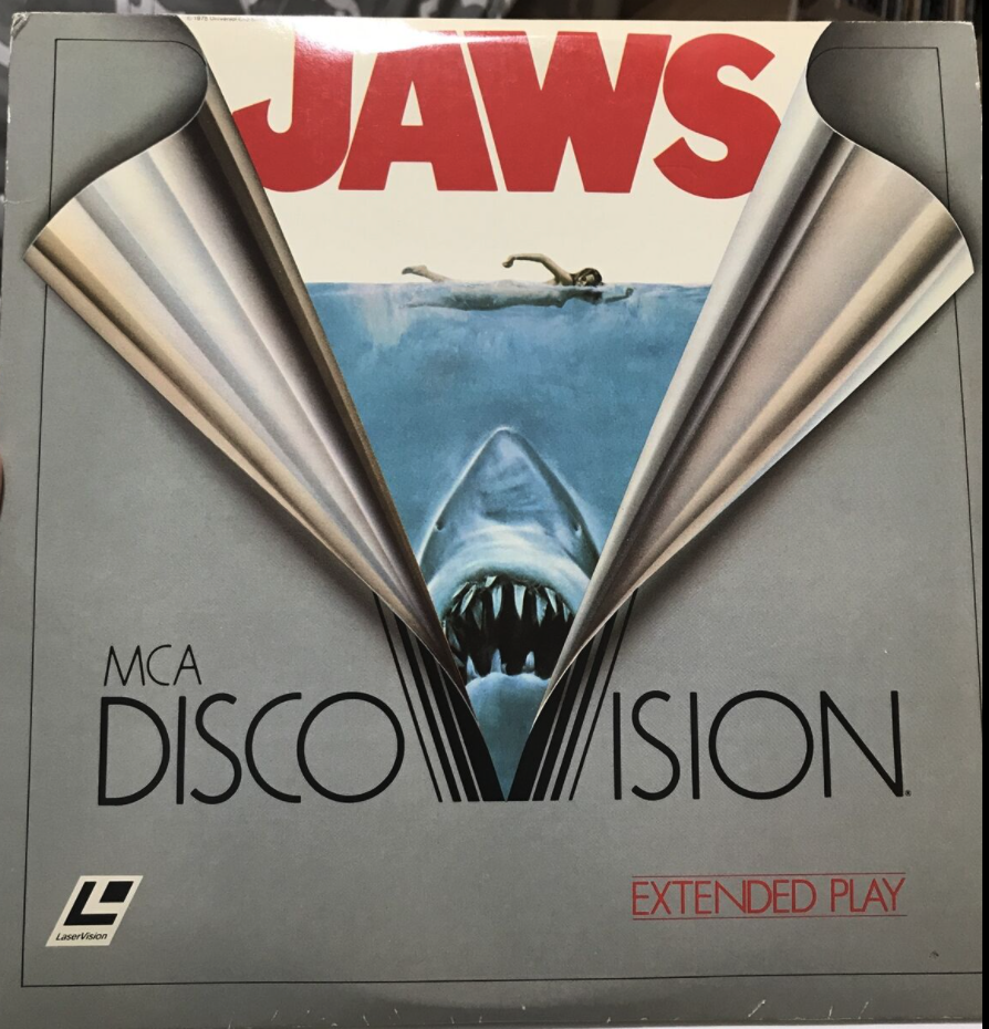 Cover of Jaws laserdisc from 1978