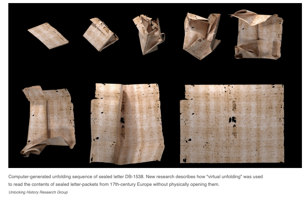 Illustration of new system of virtually opening letters.