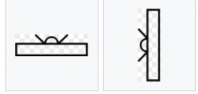 The hieroglyph for a closed papyrus roll was drawn either horizontally or vertically.