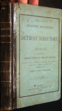 Cover of Shove's Business Advertise and Detroit Directory