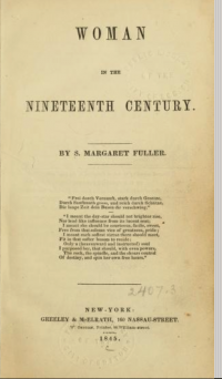 Title page of Fuller's "Woman in the Nineteenth Century."