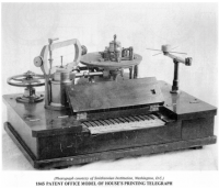 1852 patent model of House's printing telegraph.