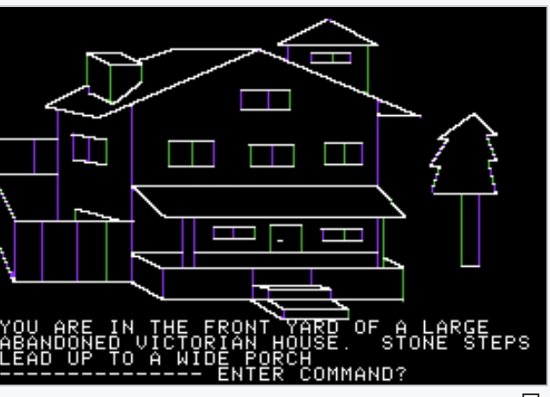 Screenshot from the opening scene of Mystery House