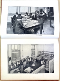 Upper page: Proof-Readers and Printing Superintendent's Office; Lower page: Mailing and Shipping Department.