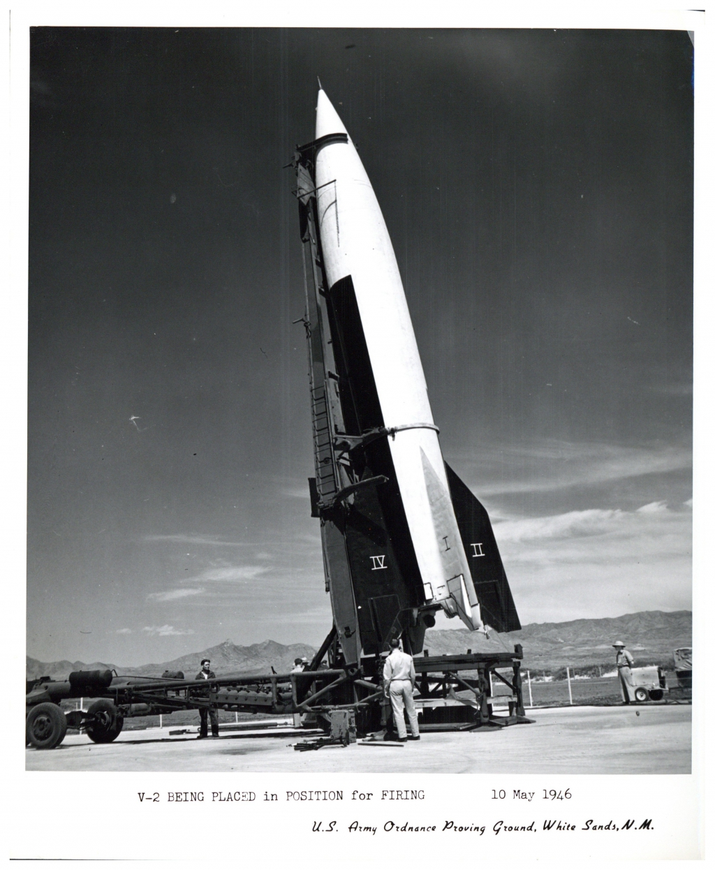 V-2 rocket ready to launch