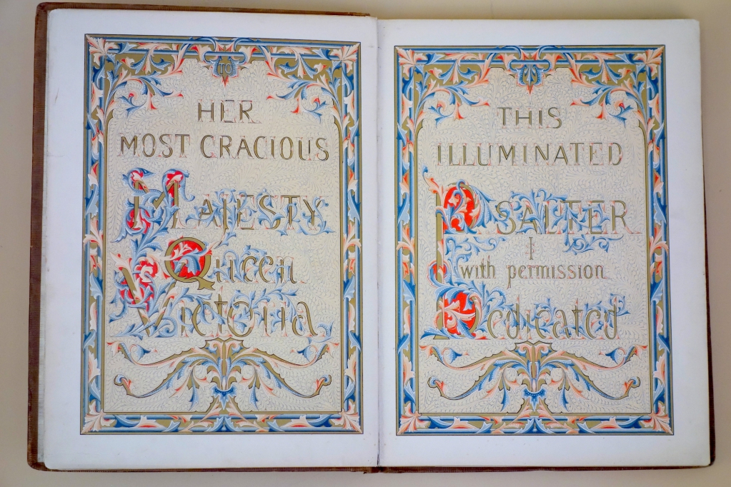 Victoria Psalter dedication pages