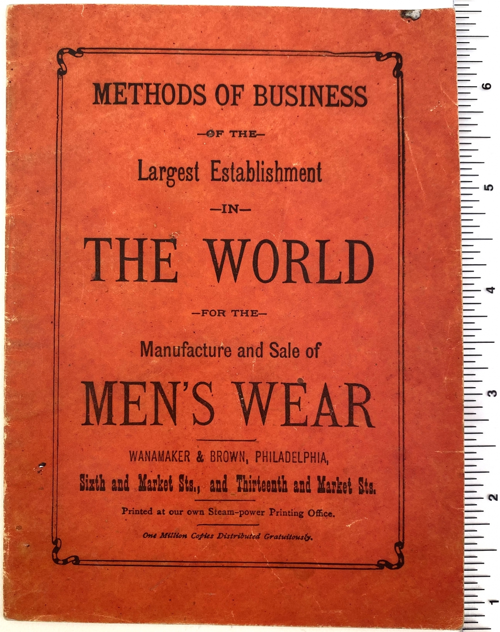 Wanamaker's brochure on Methods of Business