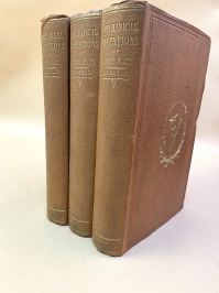 Bindings on 3 vols. of Mechanical Inventions of James Watt