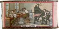 The Zocher bookbindery as illustrated on one of the narrow sides of the box  (enlarged).