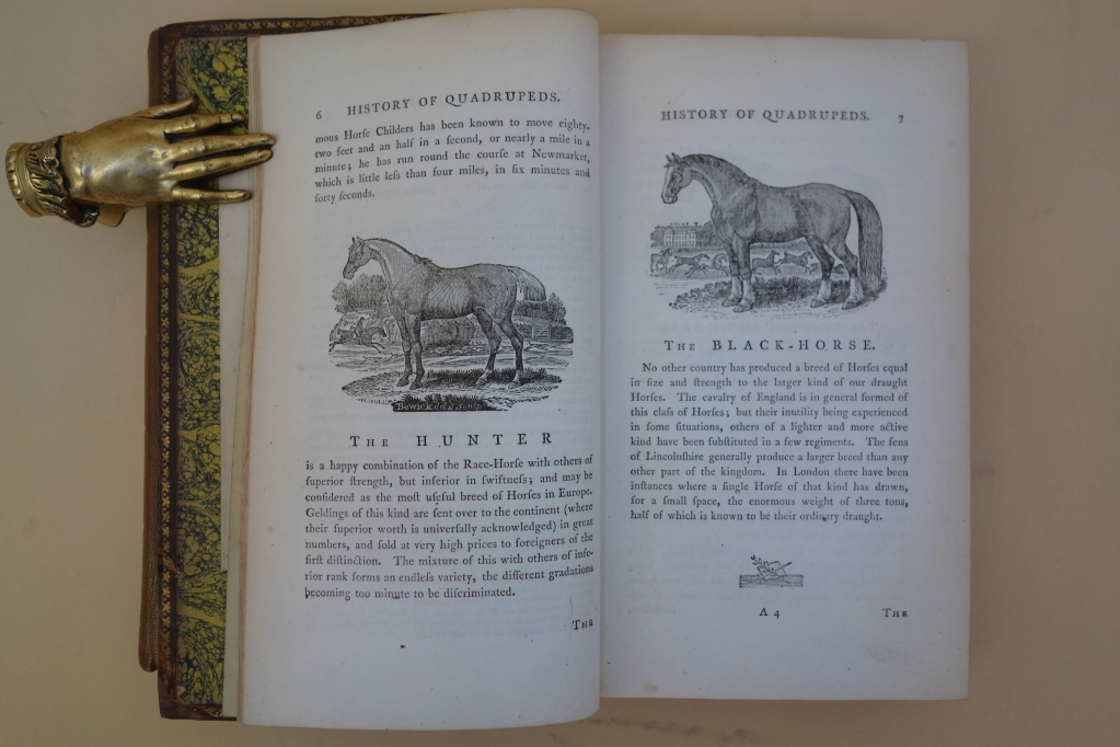 Bewick signed the woodcuts of horses in this volume; most of the many other woodcuts he left unsigned.