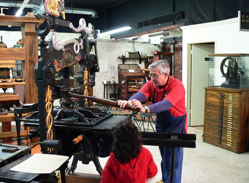 A Columbian press at the International Printing Museum in Carson, California