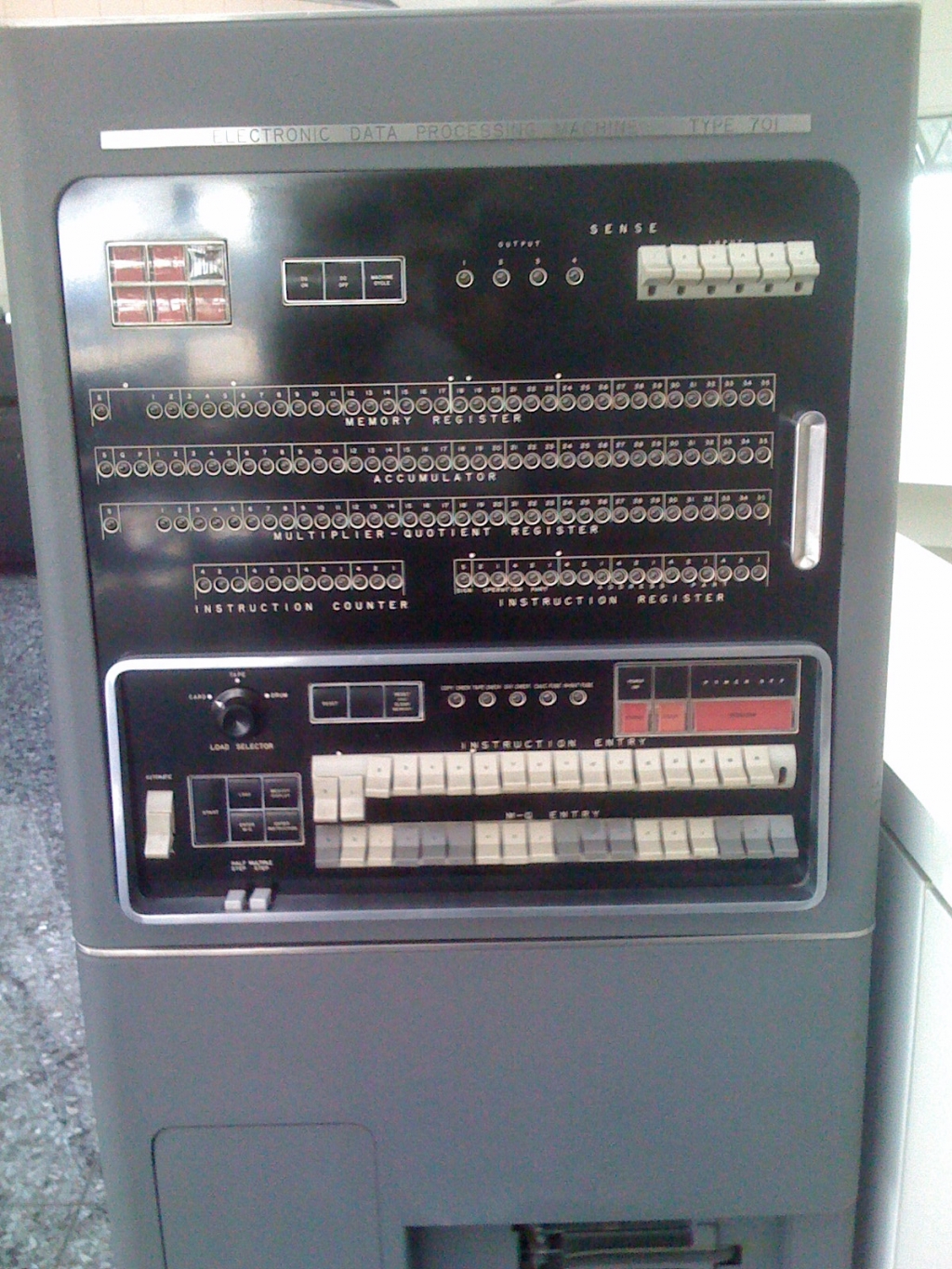 IBM 701 console.