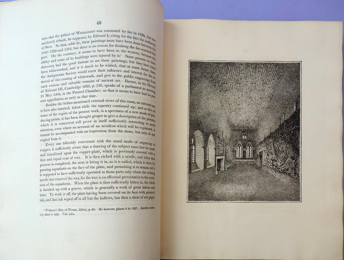 The first lithograph used to illustrate a book. As Smith recounts in his text, 300 copies of this print were made before the stone broke, so the original lithograph appeared only the first 300 copies of the book.