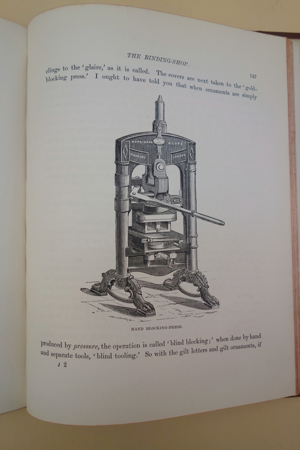 An example of the more typically found hand blocking press.