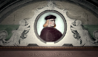     Alessandro Minuziano was effectively the first to challenge a 'copyright' by reprinting an edition with exclusive rights; the Pope who issued the right was angered, but later allowed the publication after a detailed apology from Minuziano.   (View Larger)