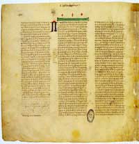 A page from the Codex Vaticanus. (View Larger)