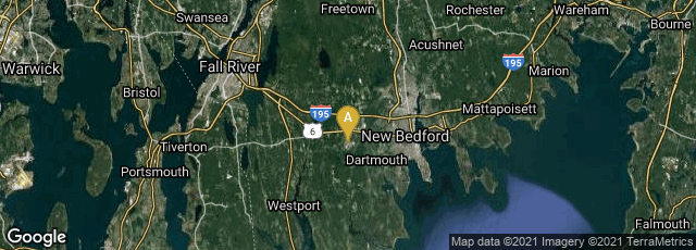 Detail map of Dartmouth, Massachusetts, United States