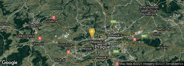 Detail map of Praha 6, Hlavní město Praha, Czechia